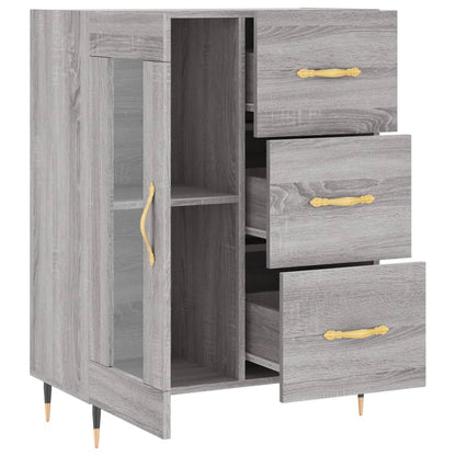 Dressoir 69,5X34X90 Cm Bewerkt Hout Grijs Sonoma Eikenkleurig