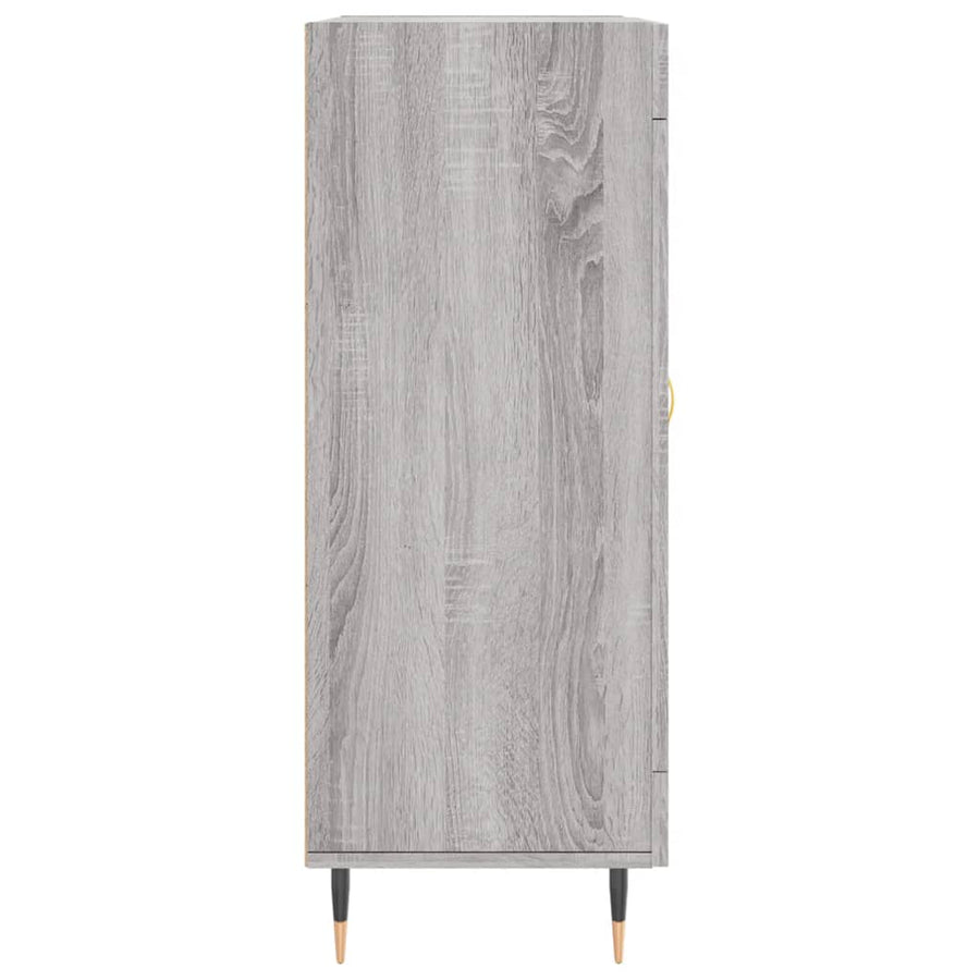Dressoir 69,5X34X90 Cm Bewerkt Hout Grijs Sonoma Eikenkleurig