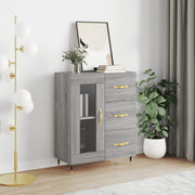 Sideboard 69.5x34x90 cm engineered wood grey Sonoma oak look