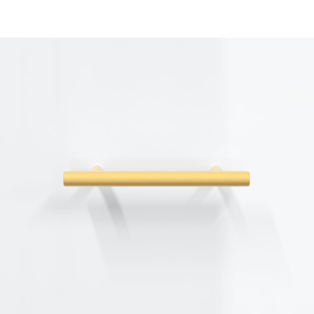 Dressoir 69,5X34X90 Cm Bewerkt Hout Hoogglans Wit