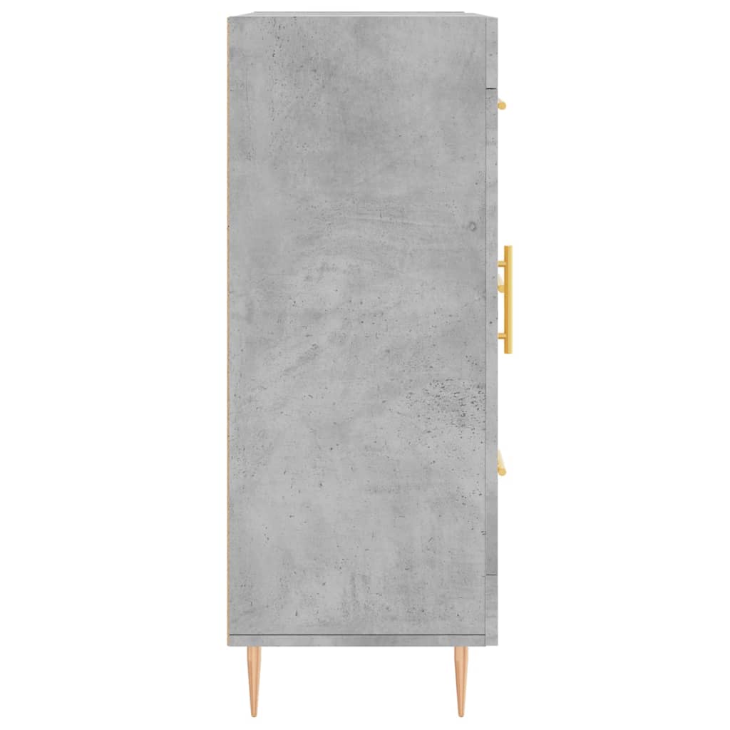 Dressoir 69,5X34X90 Cm Bewerkt Hout Betongrijs