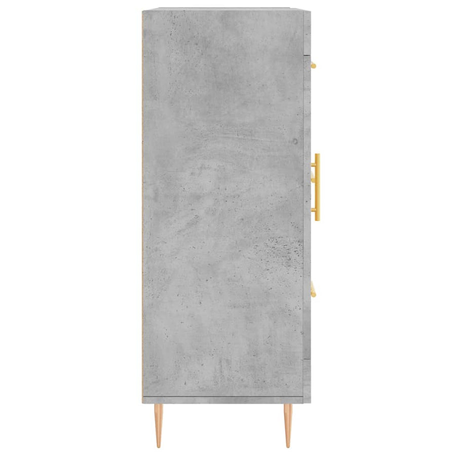 Dressoir 69,5X34X90 Cm Bewerkt Hout Betongrijs