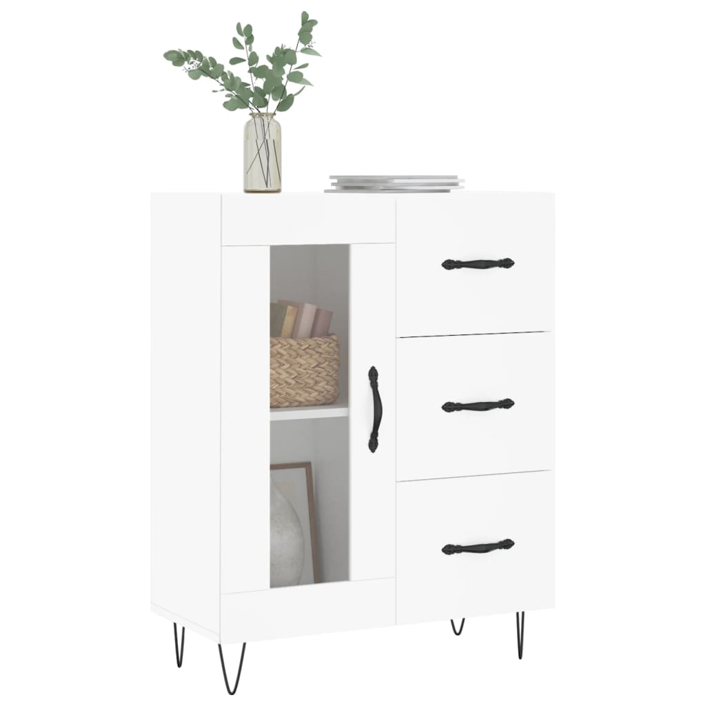 Dressoir 69,5X34X90 Cm Bewerkt Hout Wit