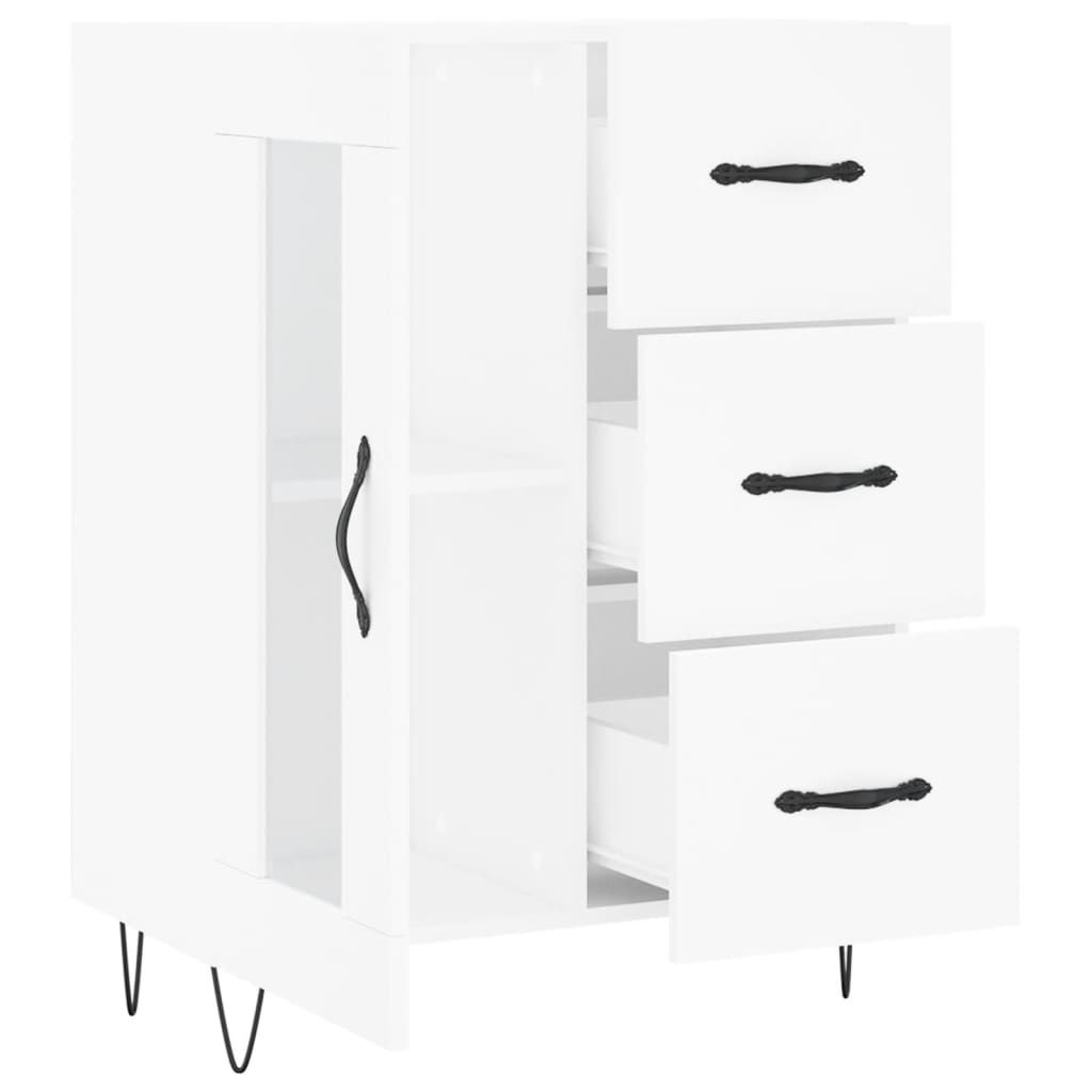 Dressoir 69,5X34X90 Cm Bewerkt Hout Wit