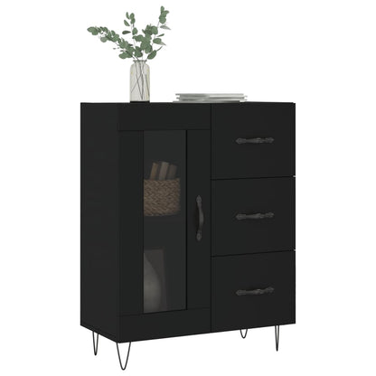 Dressoir 69,5X34X90 Cm Bewerkt Hout Zwart