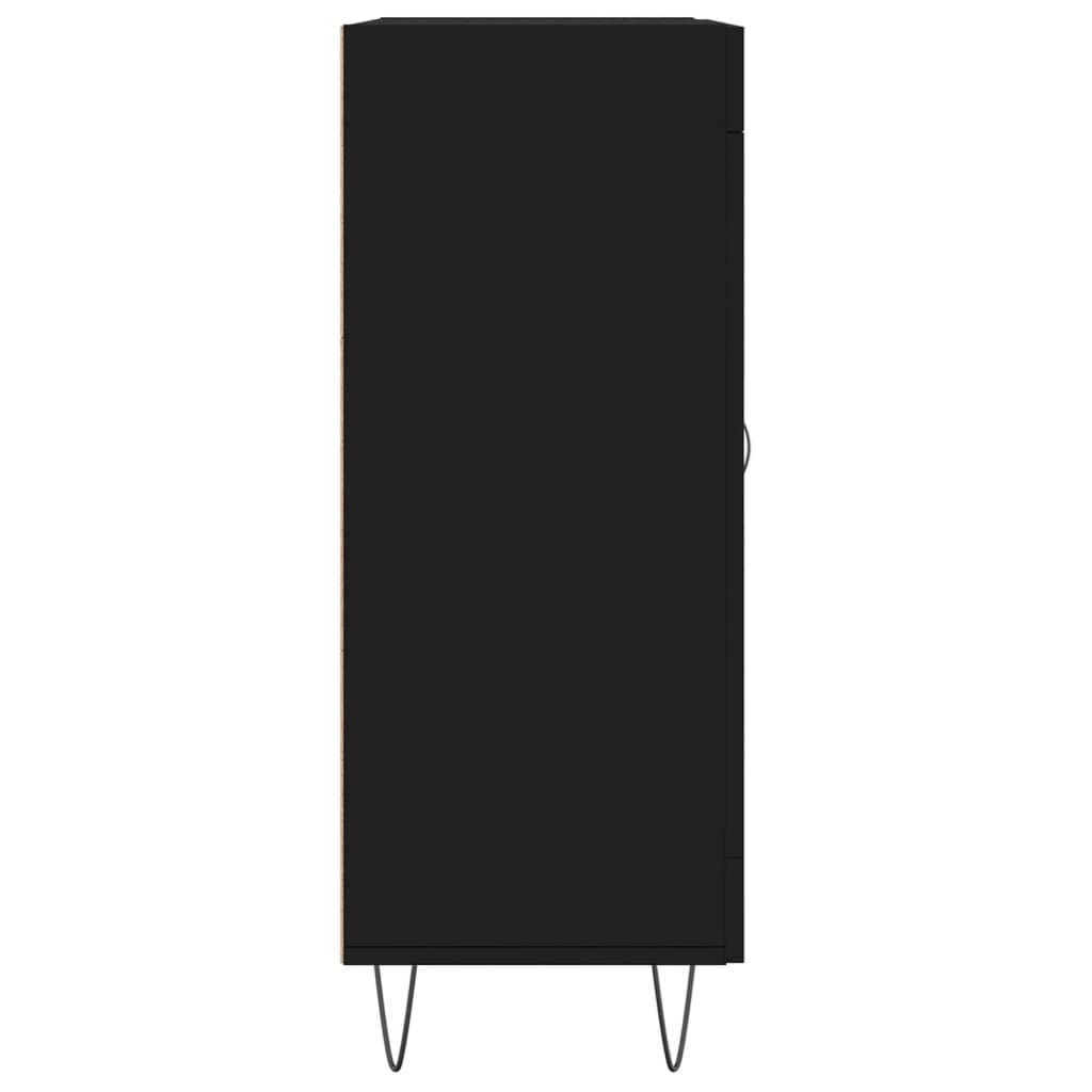 Dressoir 69,5X34X90 Cm Bewerkt Hout Zwart