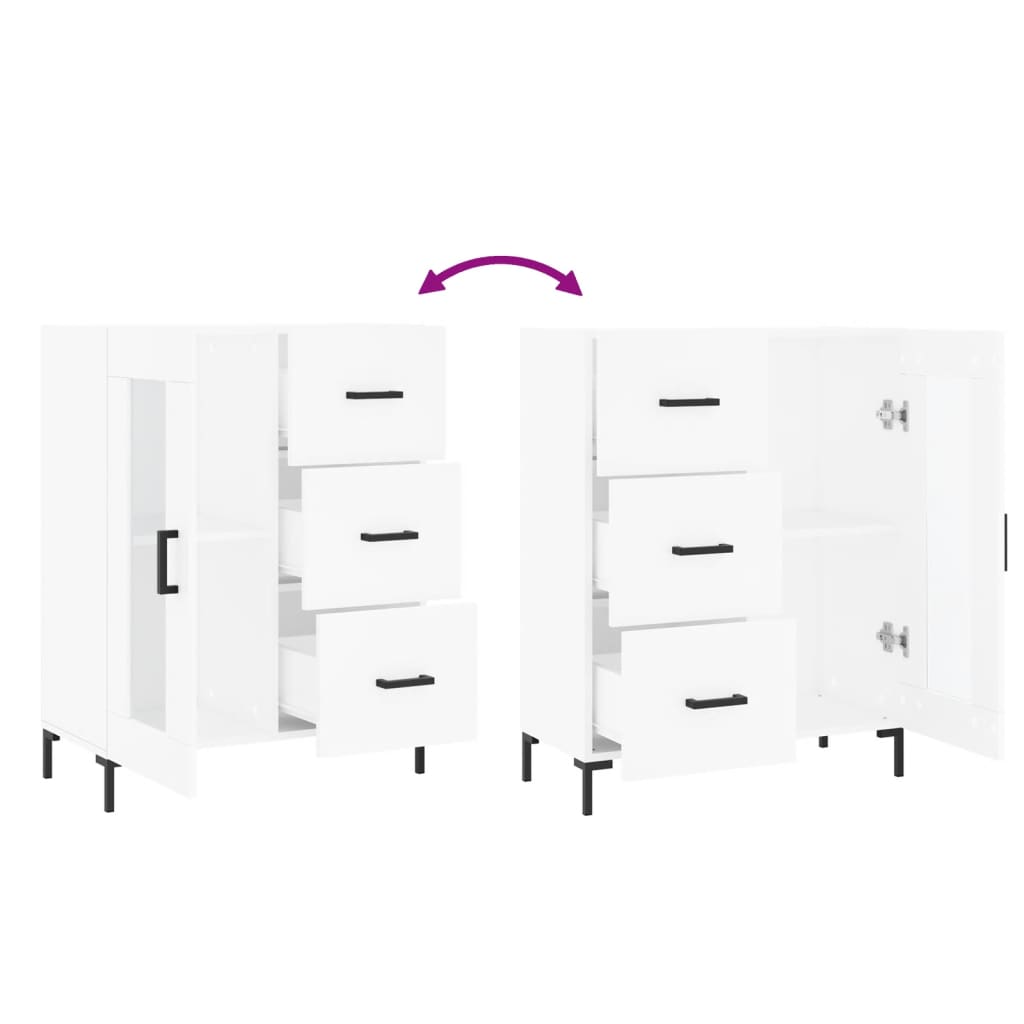 Dressoir 69,5X34X90 Cm Bewerkt Hout Wit
