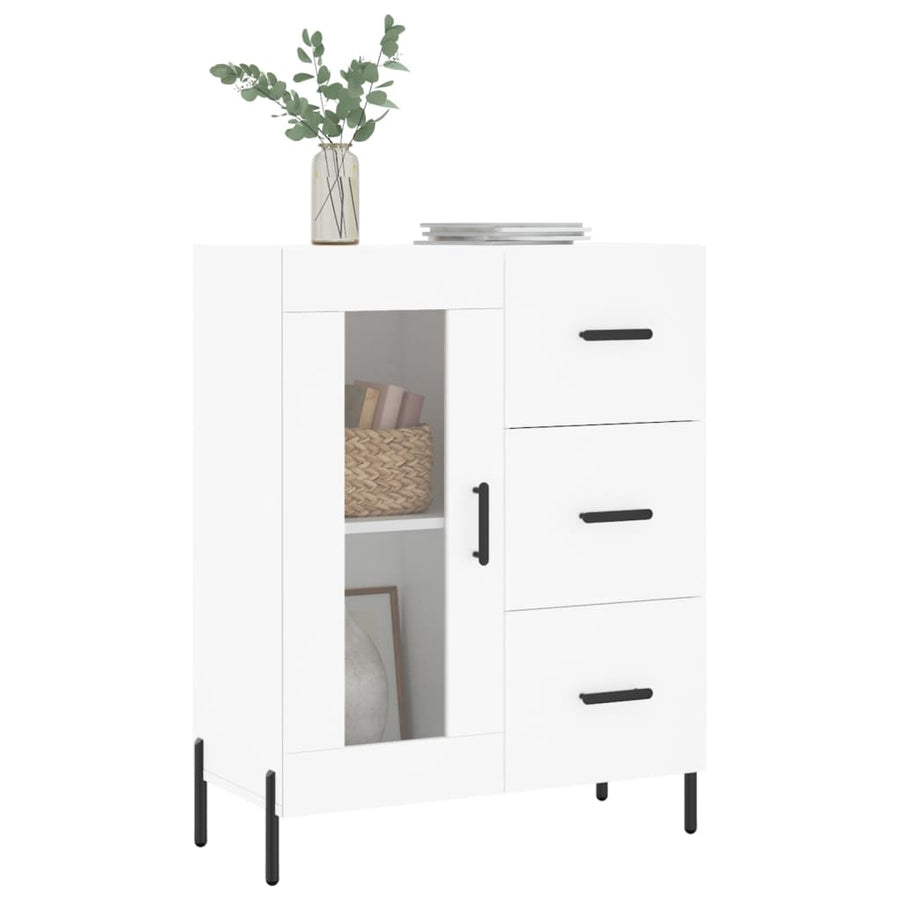Dressoir 69,5X34X90 Cm Bewerkt Hout Wit