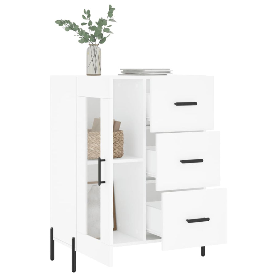 Dressoir 69,5X34X90 Cm Bewerkt Hout Wit
