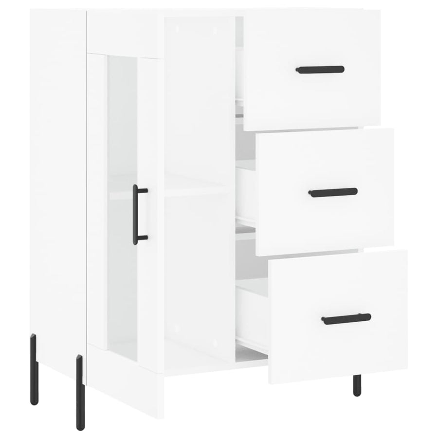 Dressoir 69,5X34X90 Cm Bewerkt Hout Wit