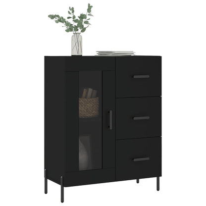Dressoir 69,5X34X90 Cm Bewerkt Hout Zwart