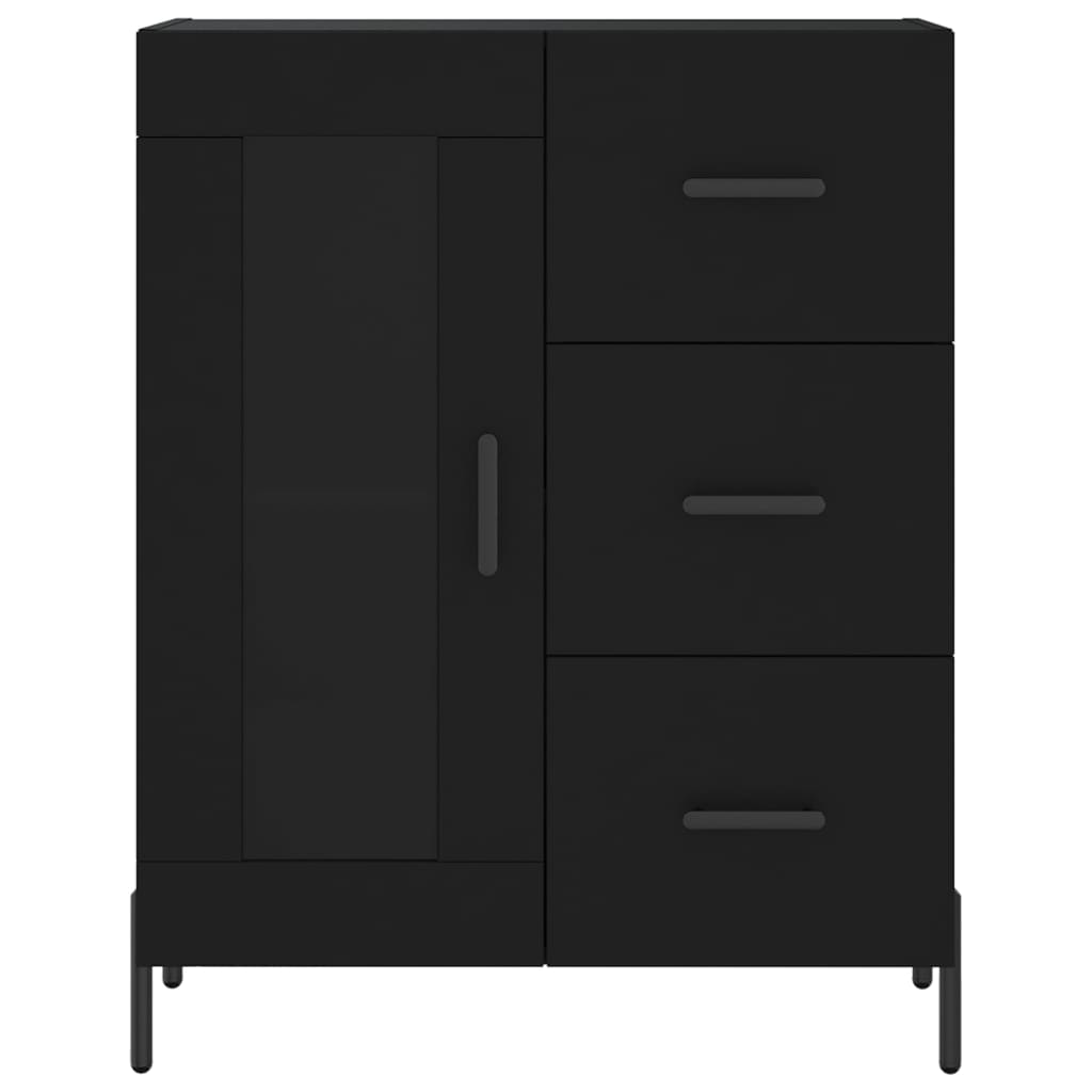 Dressoir 69,5X34X90 Cm Bewerkt Hout Zwart