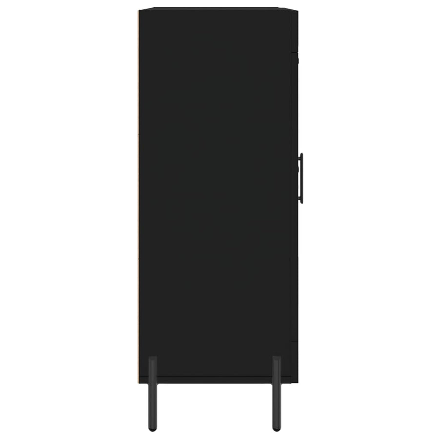 Dressoir 69,5X34X90 Cm Bewerkt Hout Zwart