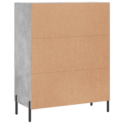 Dressoir 69,5X34X90 Cm Bewerkt Hout Betongrijs