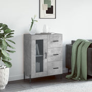 Sideboard 69.5x34x90 cm distressed wood concrete grey
