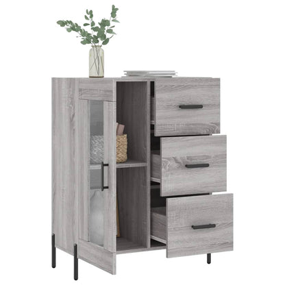 Dressoir 69,5X34X90 Cm Bewerkt Hout Grijs Sonoma Eikenkleurig