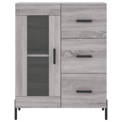 Dressoir 69,5X34X90 Cm Bewerkt Hout Grijs Sonoma Eikenkleurig
