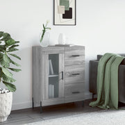 Sideboard 69.5x34x90 cm engineered wood grey Sonoma oak look
