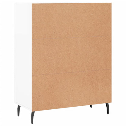 Dressoir 69,5X34X90 Cm Bewerkt Hout Hoogglans Wit