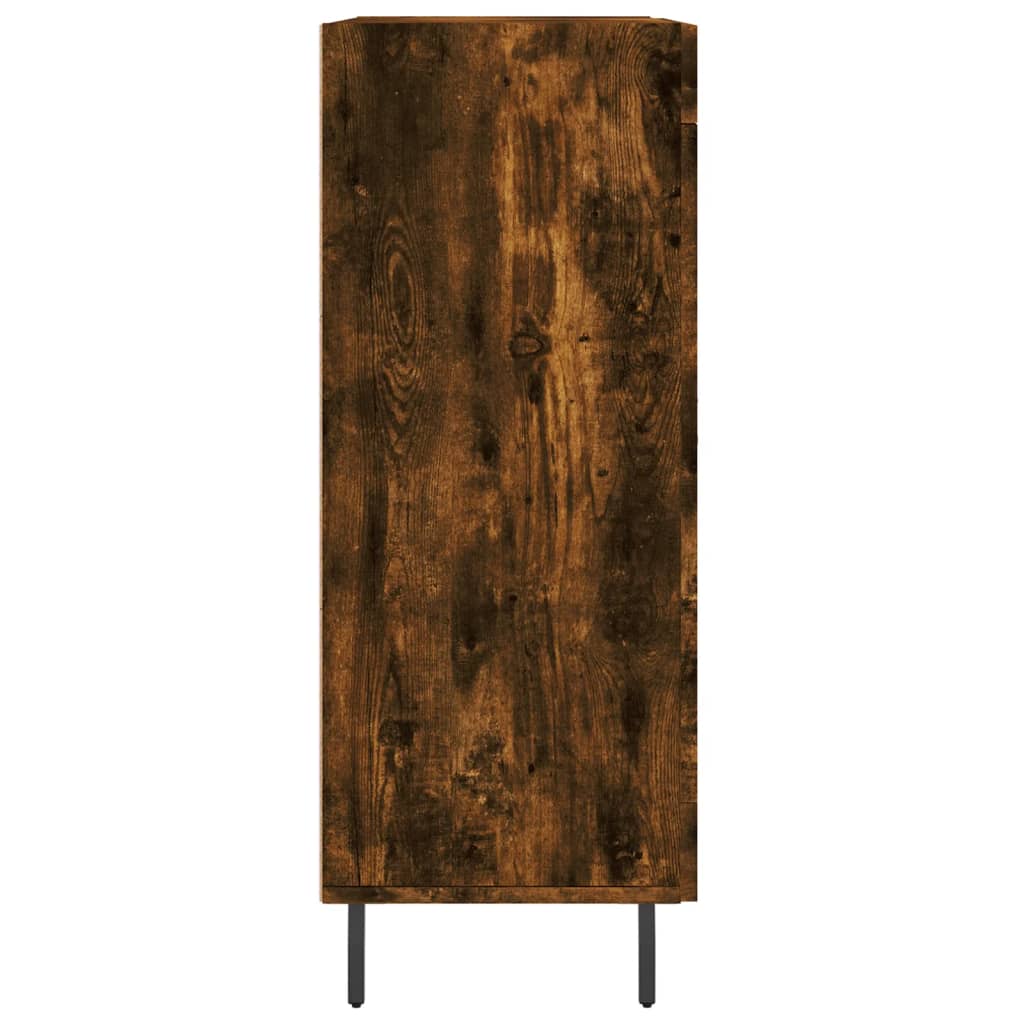 Dressoir 69,5X34X90 Cm Bewerkt Hout Gerookt Eikenkleurig