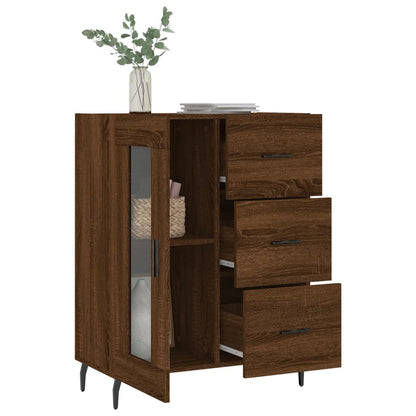 Dressoir 69,5X34X90 Cm Bewerkt Hout Bruin Eikenkleur