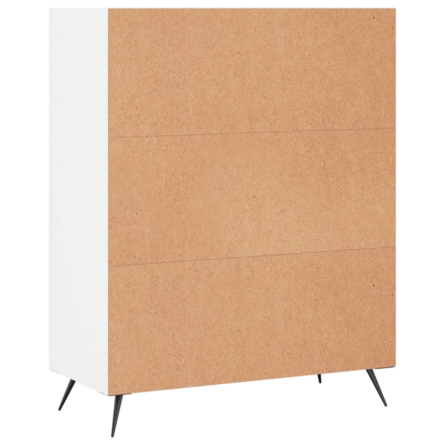 Boekenkast 69,5X32,5X90 Cm Bewerkt Hout Wit