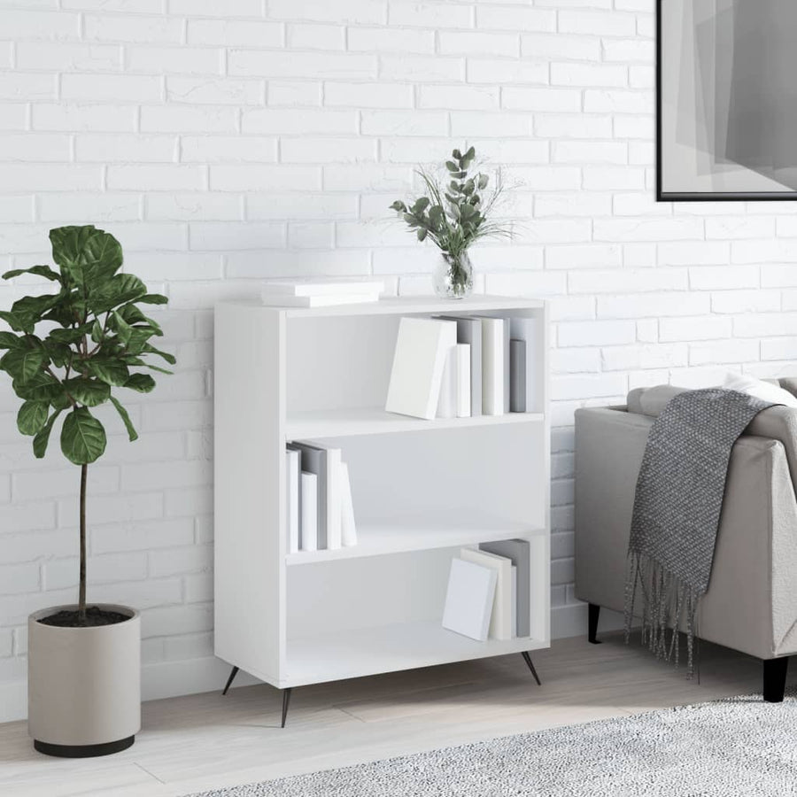 Boekenkast 69,5X32,5X90 Cm Bewerkt Hout Wit