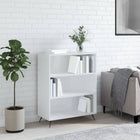 Boekenkast bewerkt hout 69,5x32,5x90 cm wit