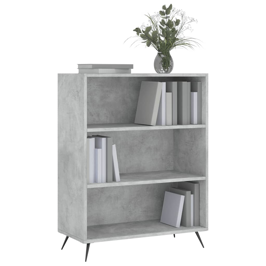 Boekenkast 69,5X32,5X90 Cm Bewerkt Hout Betongrijs