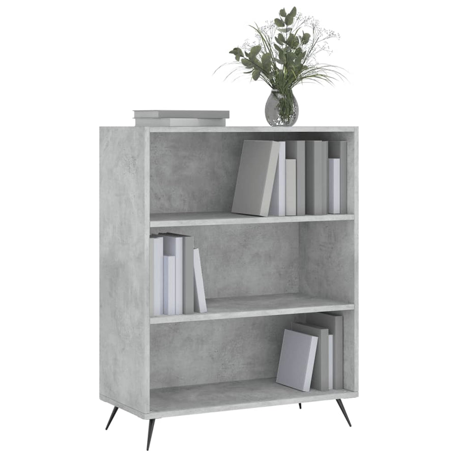 Boekenkast 69,5X32,5X90 Cm Bewerkt Hout Betongrijs