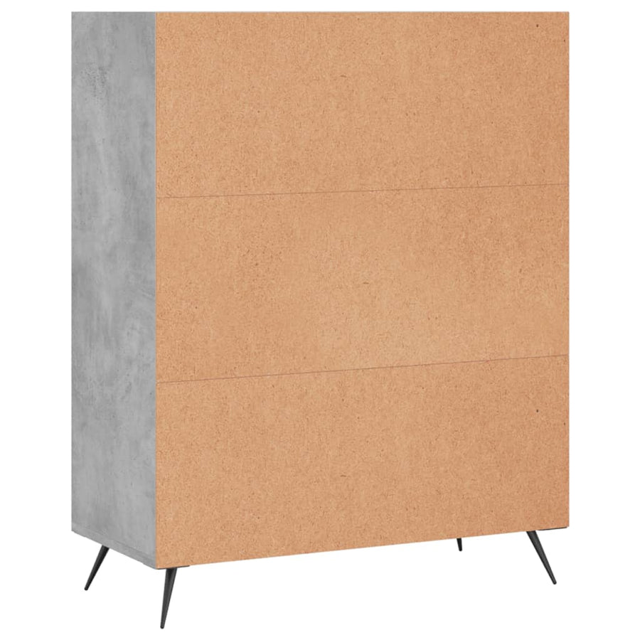 Boekenkast 69,5X32,5X90 Cm Bewerkt Hout Betongrijs