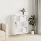 Bookcase 69.5x32.5x90 cm engineered wood high gloss white