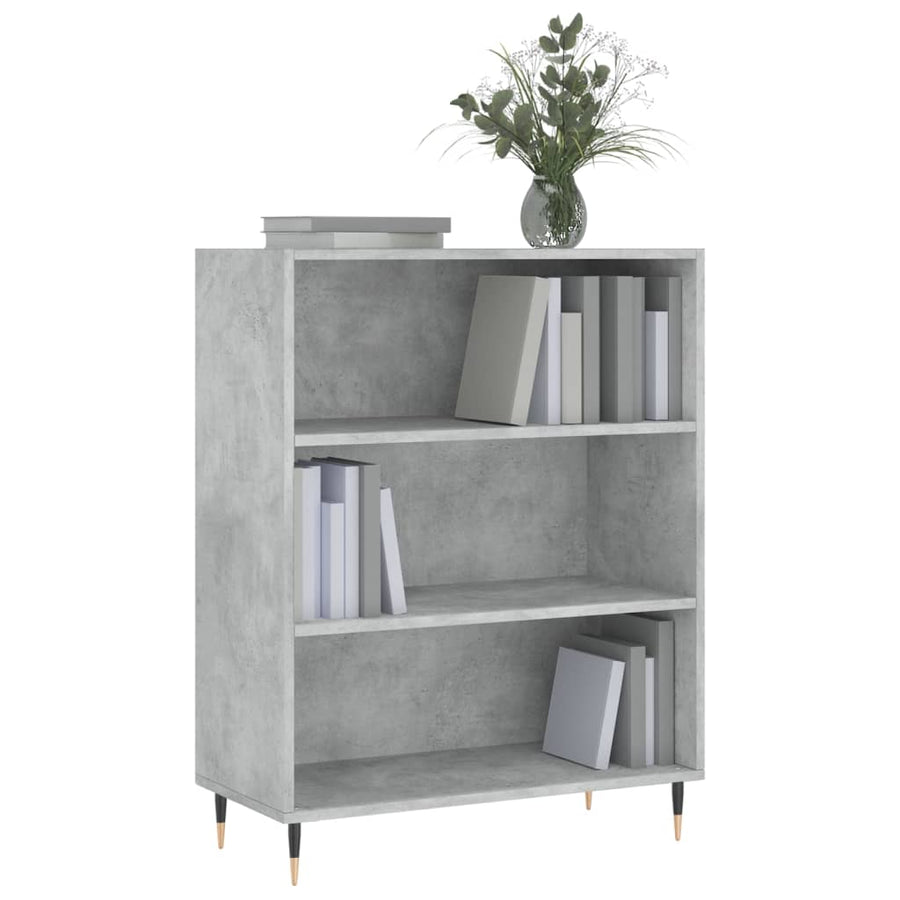 Boekenkast 69,5X32,5X90 Cm Bewerkt Hout Betongrijs