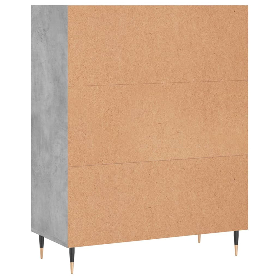 Boekenkast 69,5X32,5X90 Cm Bewerkt Hout Betongrijs