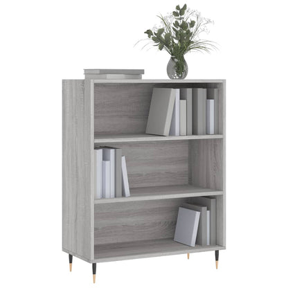 Boekenkast 69,5X32,5X90 Cm Bewerkt Hout Grijs Sonoma Eikenkleur