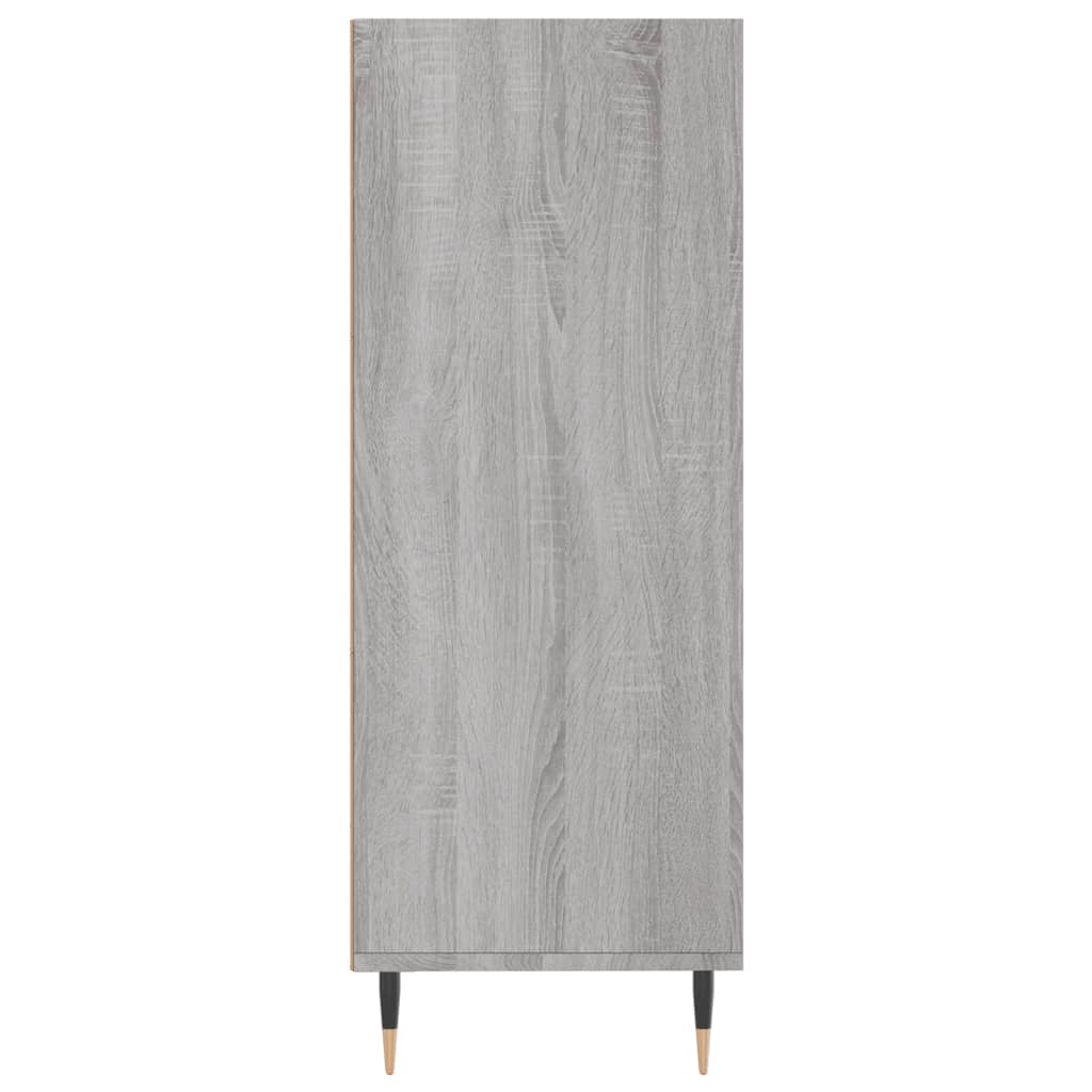 Boekenkast 69,5X32,5X90 Cm Bewerkt Hout Grijs Sonoma Eikenkleur