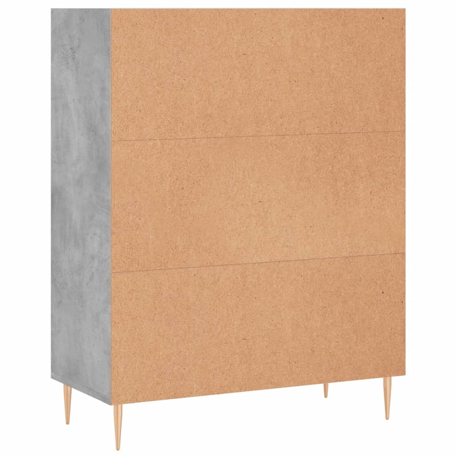 Boekenkast 69,5X32,5X90 Cm Bewerkt Hout Betongrijs