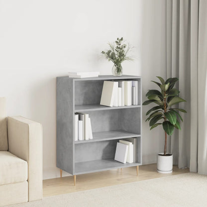 Boekenkast 69,5X32,5X90 Cm Bewerkt Hout Betongrijs
