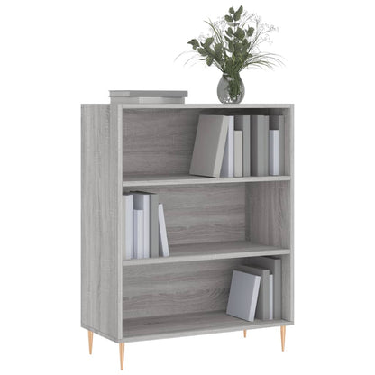 Boekenkast 69,5X32,5X90 Cm Bewerkt Hout Grijs Sonoma Eikenkleur
