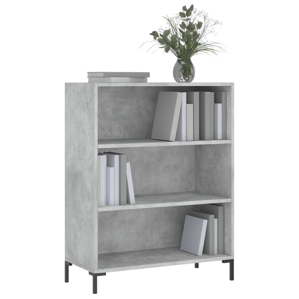 Boekenkast 69,5X32,5X90 Cm Bewerkt Hout Betongrijs
