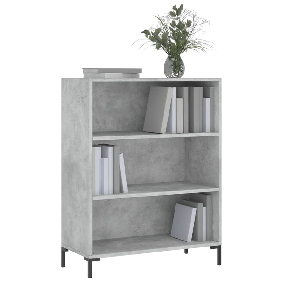 Boekenkast 69,5X32,5X90 Cm Bewerkt Hout Betongrijs