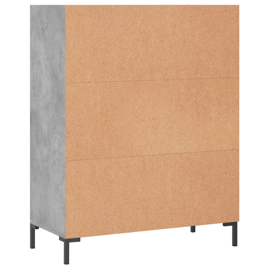 Boekenkast 69,5X32,5X90 Cm Bewerkt Hout Betongrijs