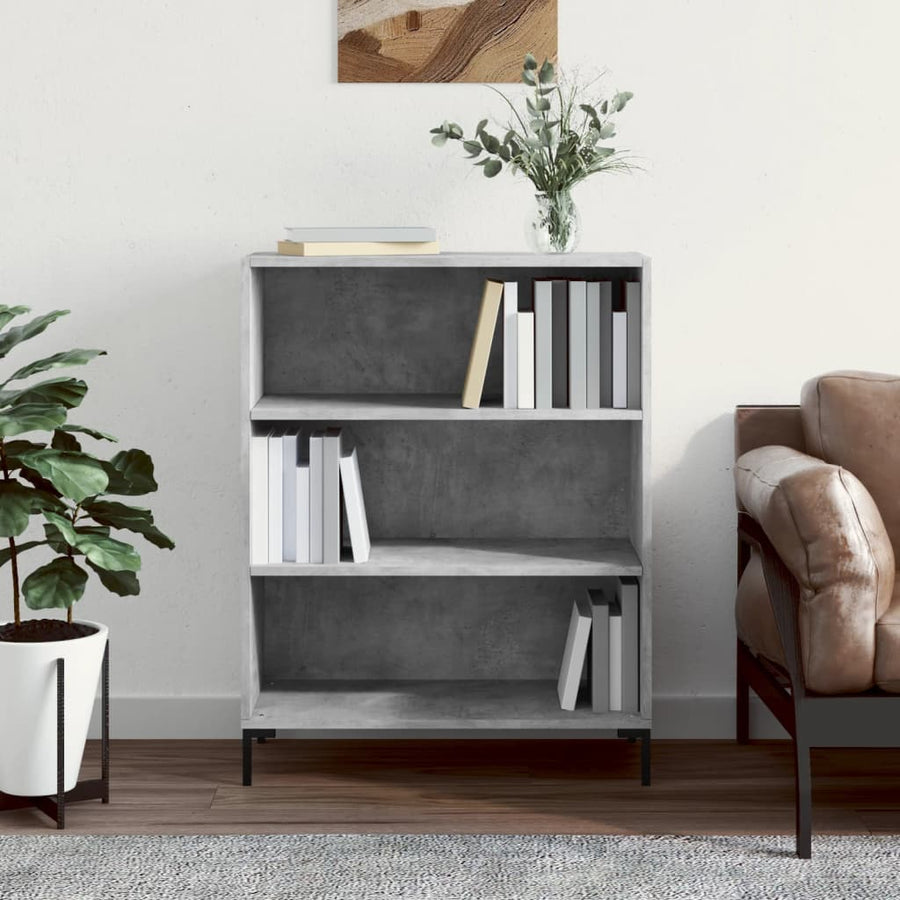 Boekenkast 69,5X32,5X90 Cm Bewerkt Hout Betongrijs