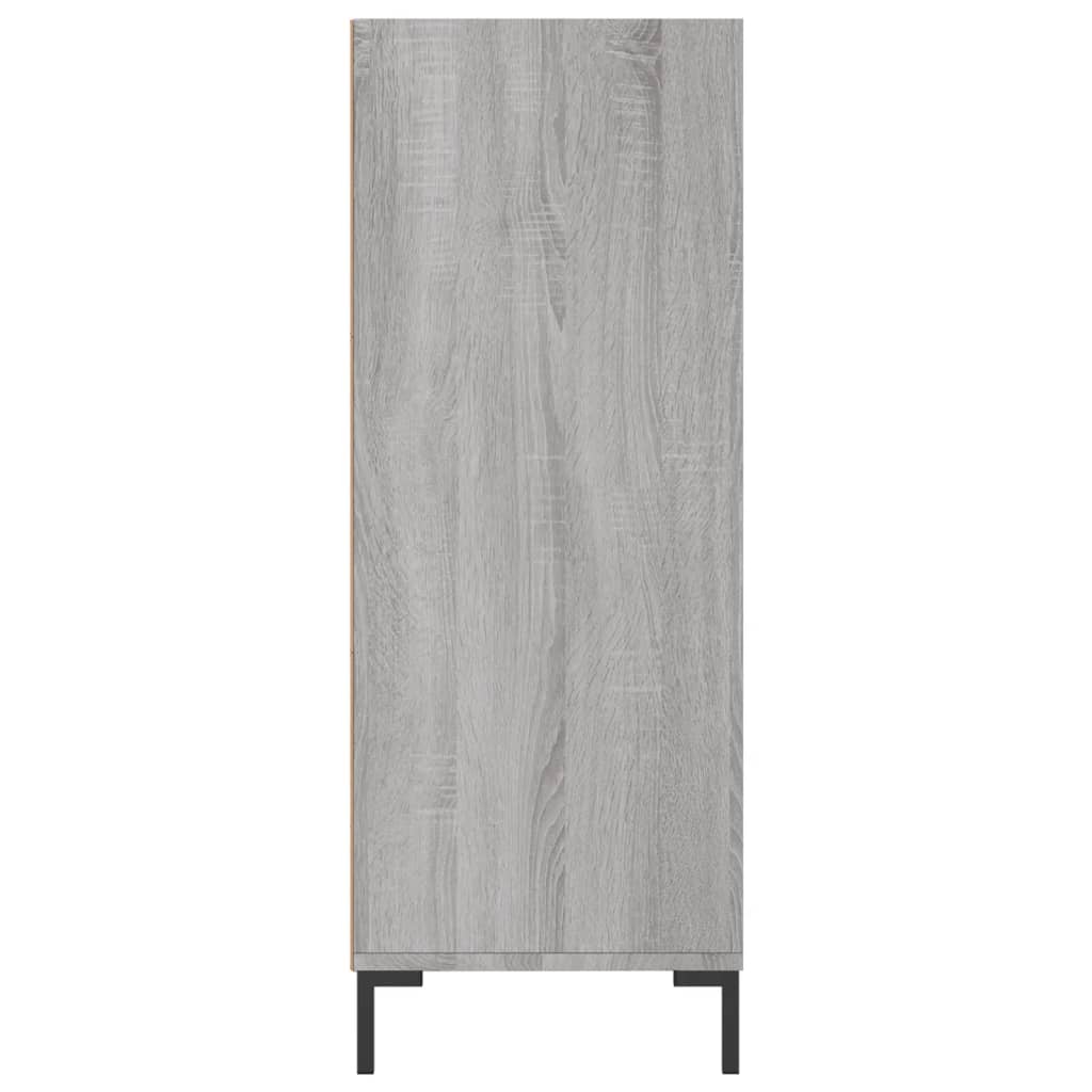 Boekenkast 69,5X32,5X90 Cm Bewerkt Hout Grijs Sonoma Eikenkleur