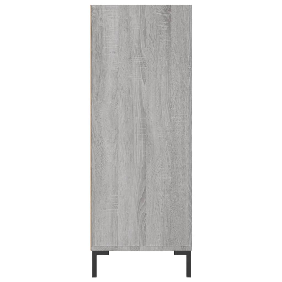 Boekenkast 69,5X32,5X90 Cm Bewerkt Hout Grijs Sonoma Eikenkleur
