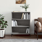 Boekenkast 69,5x32,5x90 cm bewerkt hout grijs sonoma