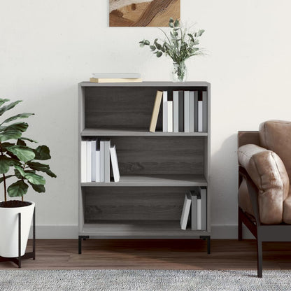 Boekenkast 69,5X32,5X90 Cm Bewerkt Hout Grijs Sonoma Eikenkleur