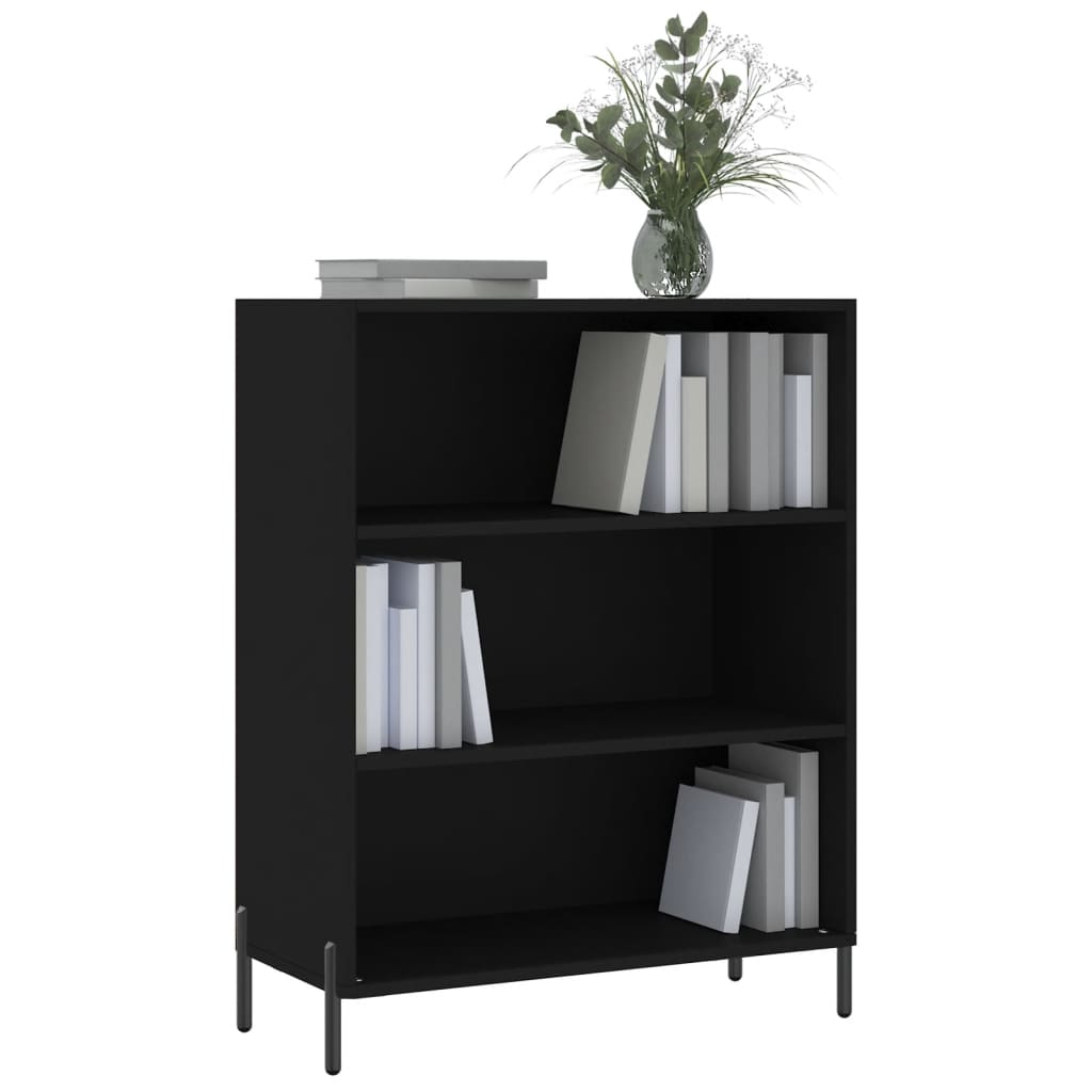 Schappenkast 69,5X32,5X90 Cm Bewerkt Hout Zwart