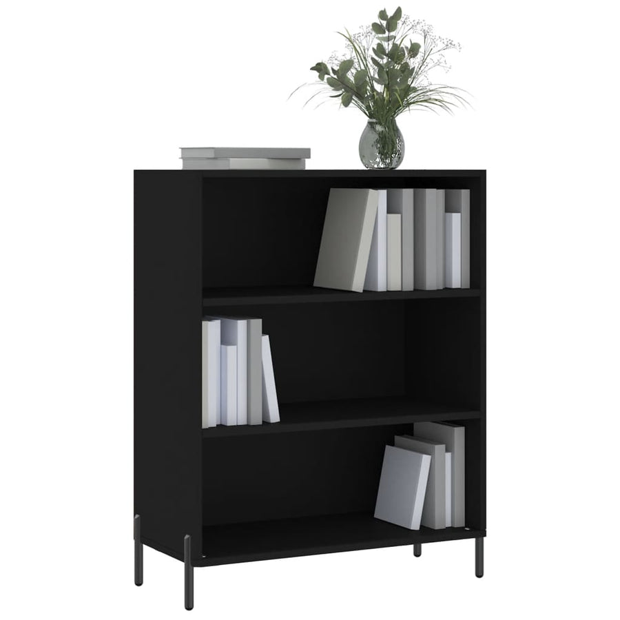 Schappenkast 69,5X32,5X90 Cm Bewerkt Hout Zwart