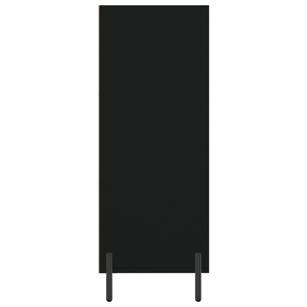 Schappenkast 69,5X32,5X90 Cm Bewerkt Hout Zwart
